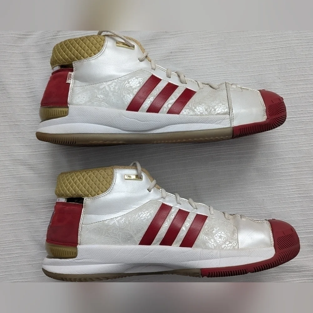 2008 Adidas Man's TS PRO  Tim Duncan Edition   Red & White-NBA All Star Size 14